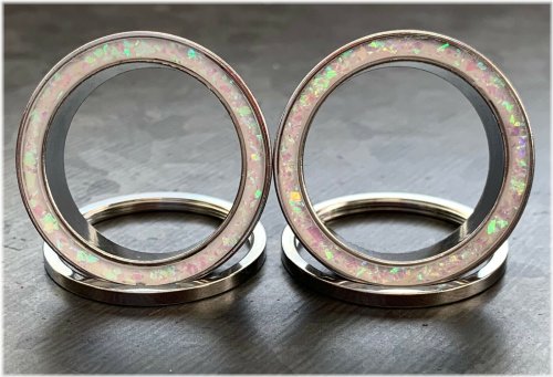 Opal Glitter Rim Ear Plugs