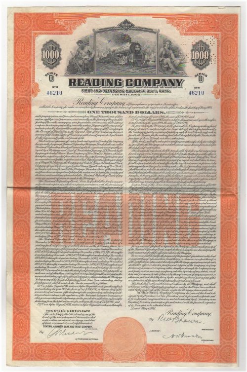 Reading Company Bond Set