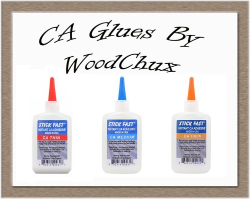 WoodMaster Cyanoacrylate Adhesive Set: Thin, Medium, and Thick Formulas