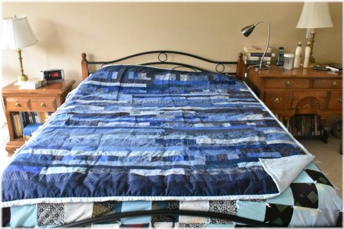 Blue Horizon Patchwork Quilt