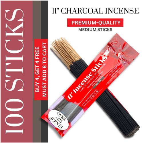 Aromatic Assortment - 100 Hand-Dipped Incense Sticks in a Variety of Scents