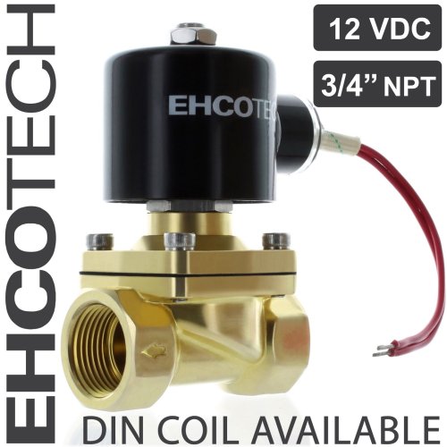 Brass Electric Solenoid Valve - 3/4" 12V VITON