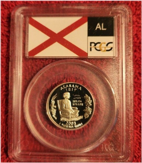 Alabama Statehood Quarter - Silver Proof PR 69 DCAM (Flag Label)