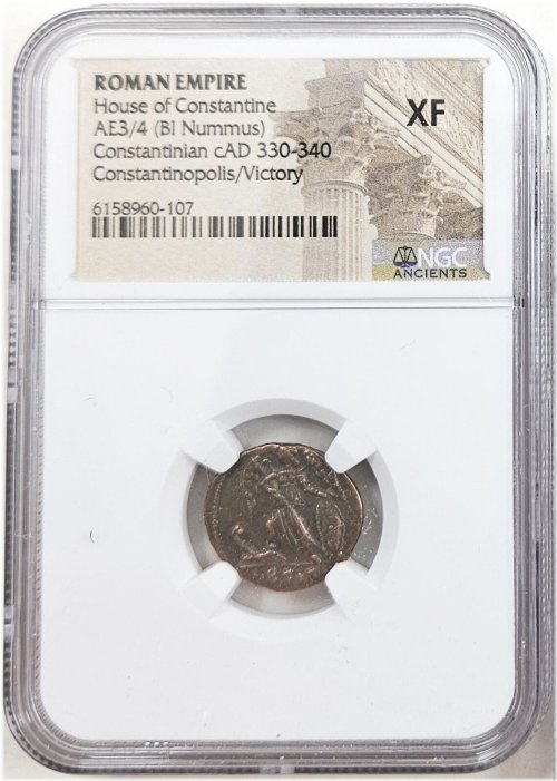 Constantinian Victory Guardian Angel Bronze Coin