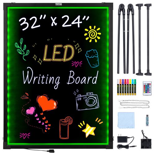 Glowscribe 32"x24" Illuminated Erasable Chalkboard