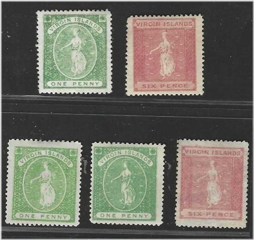 Virgin Islands 1867 Stamp Set