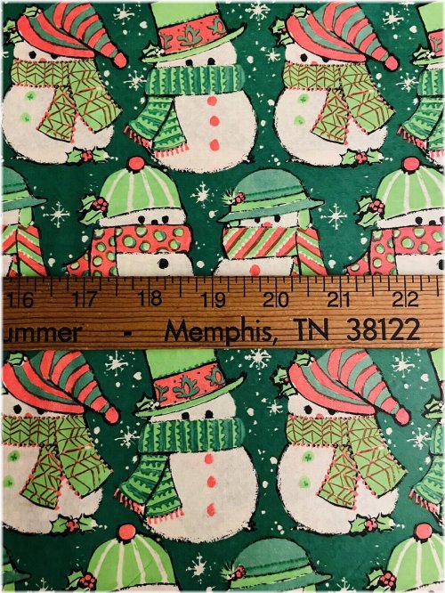 Retro Snowman Scarf Wrapping Paper Collection