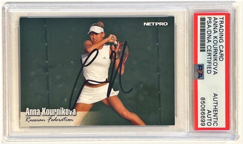 2003 Anna Kournikova Rookie Autographed Tennis Card