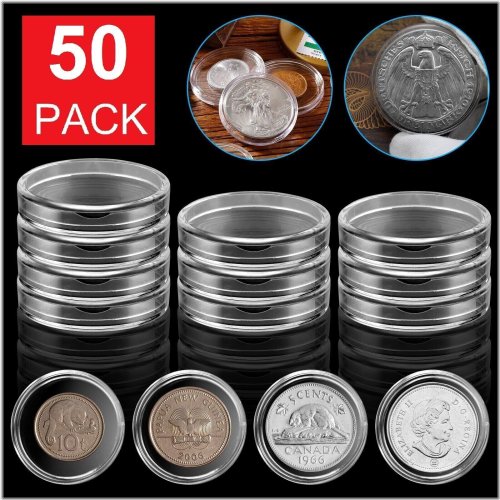 Airtight Capsules for 40mm Coins Storage (Pack of 50) - Excludes Silver Eagle