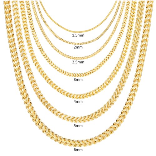 Golden Square Franco Necklace