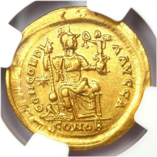Theodosius II AV Solidus - 402-450 AD