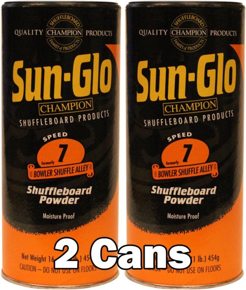 Sun-Glo Speed #7 Shuffleboard Table Powder Wax - 2 Cans