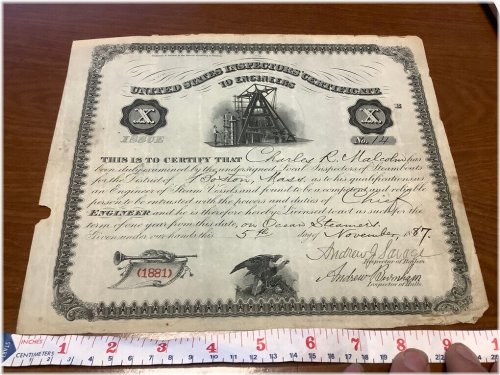 Vintage Engineering Certification Document