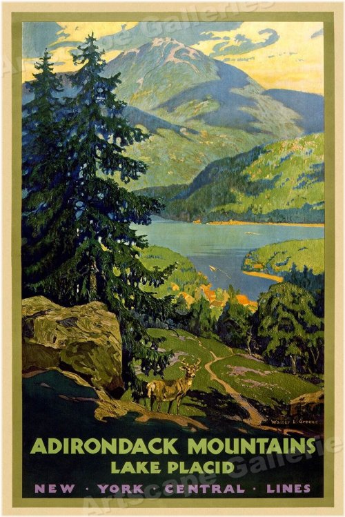 Adirondack Vintage Travel Poster