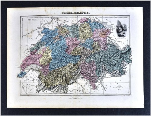 Swiss Alps Heritage Map Collection