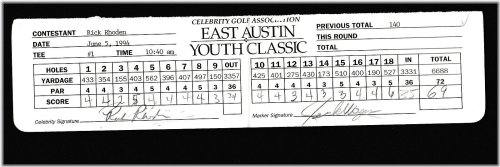 Golf Legends Signed Scorecard