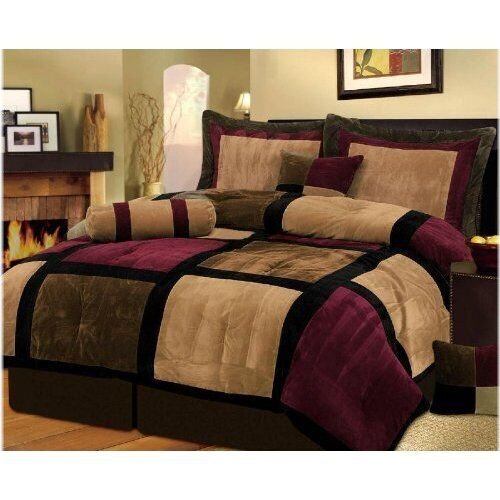 Suede Patchwork Comforter Set