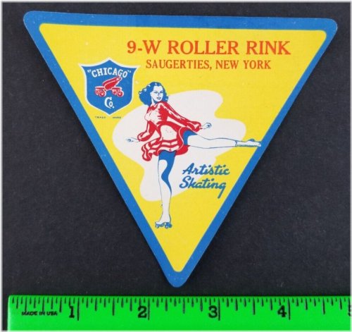 Retro Saugerties Roller Skating Decal