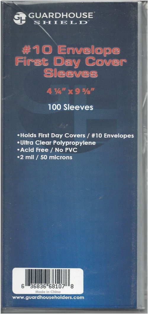 Guardhouse Polypropylene Sleeves for First Day Covers - Pack of 100