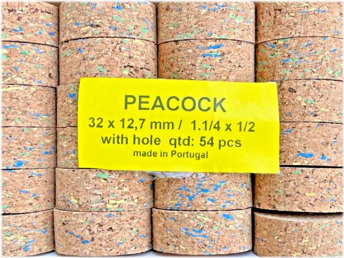 Peacock Cork Rings Set