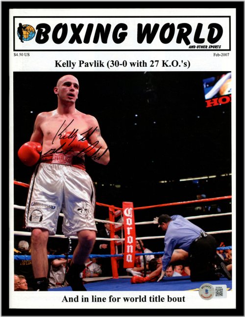 Champion's Signature on Boxing Collectible Magazine