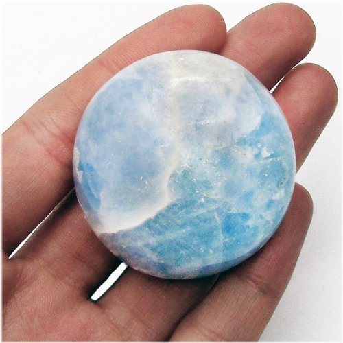 Madagascar Blue Calcite Palm Stone