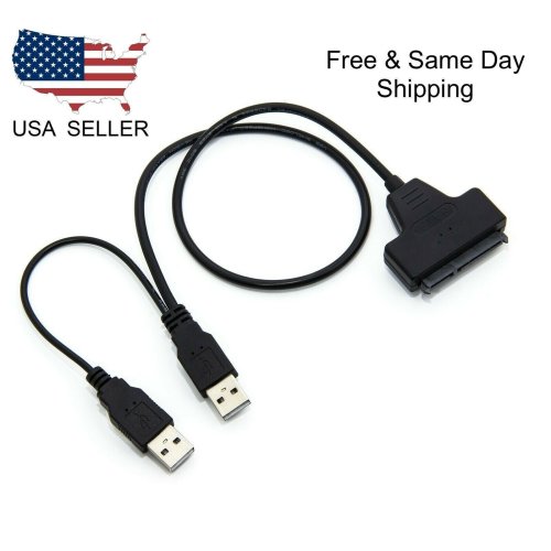 SATA SSD/HDD Adapter Cable for USB 2.0 and 2.5inch HDDs