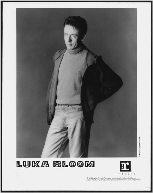 Reprise Records Luka Bloom 1990s Promo Photo