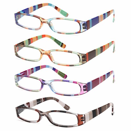 MagnifyMe Women's Reading Glasses Set - 4 Designer Pairs by Gamma Ray