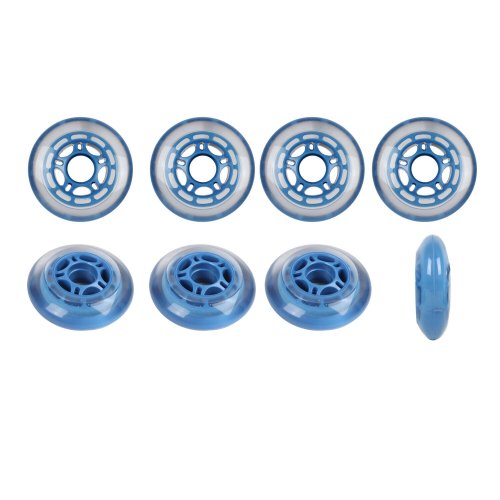 Clear Blue Soft Roller Hockey Wheels