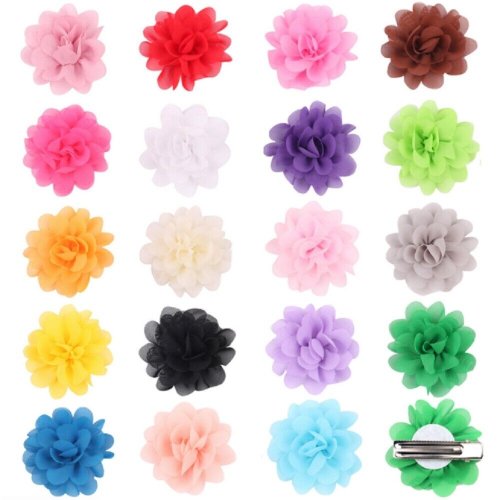 Chiffon Blossoms Hair Clips for Baby Girls