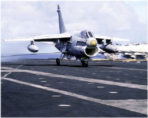 Cold War Era US Navy Attack Squadron 147 A-7E Corsair II Photograph