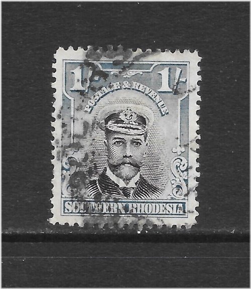 Rhodesian Turquoise & Black Stamp - George V