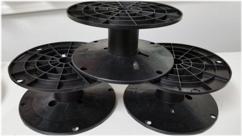 Black Plastic Cable Reel Set with 3/4 Arbor - Pack of 45