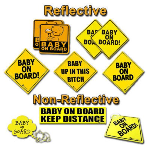 Reflective Baby Safety Bumper Decal Magnet