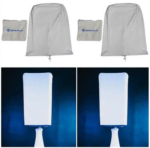 White Scrim Covers for 10" DJ Speakers - Perfect for Weddings, Churches, and Clubs