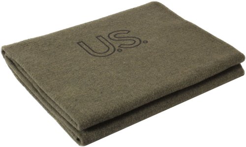 Olive Drab Wool Bed Cover