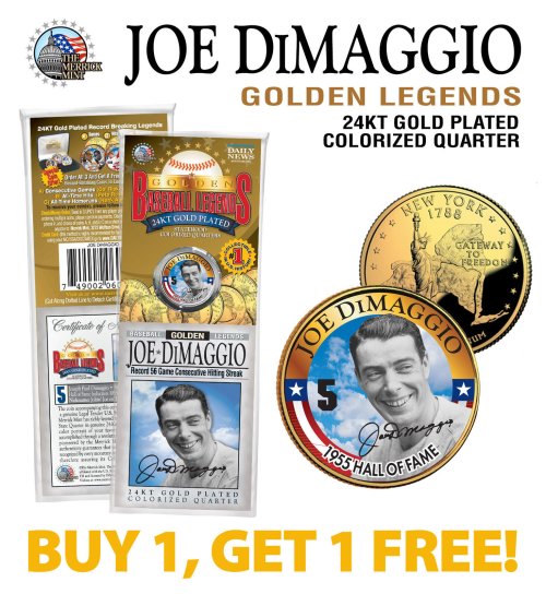 Golden Legends DiMaggio Commemorative Coin