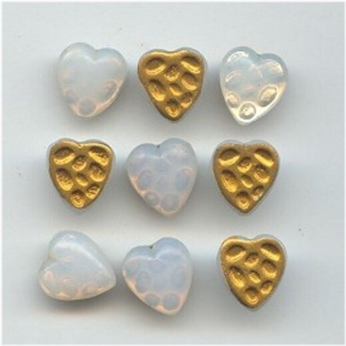 Opal Heart Cabochons