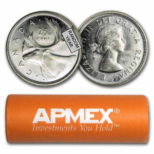 Canadian Silver Quarter Roll - $10 Face Value - 80% Pure Silver Content