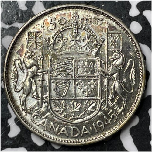 1945 Canadian Silver Half Dollar