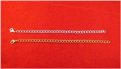 Gold and Silver Plated Necklace Extender with Lobster Claw Set