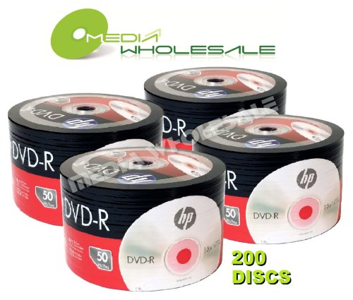Logo Branded 16X DVD-R Discs - 200 Pack