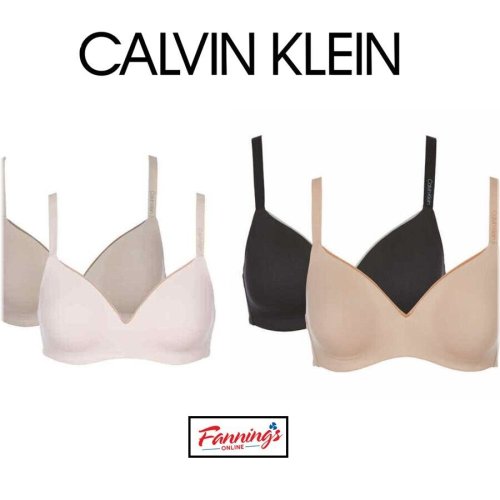 Mesh Trim Wirefree Bra Set by Calvin Klein