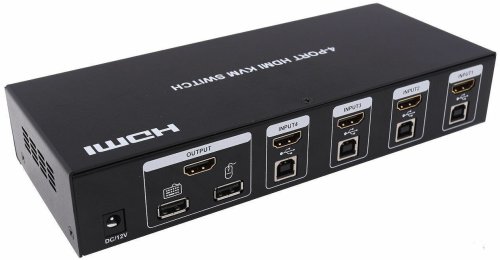 QuadraView Control Hub: 4K HDMI and USB KVM Switcher