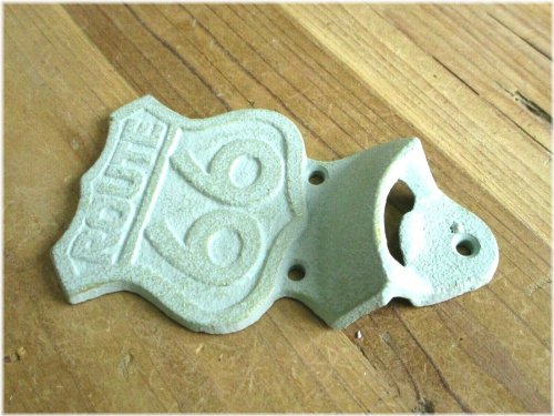 Green Iron Route 66 Bottle Opener