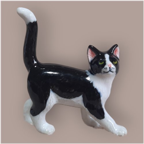 Midnight Whiskers Porcelain Miniature Figurine