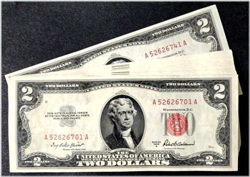 Red Seal $2 United States Note - 1953 A Series