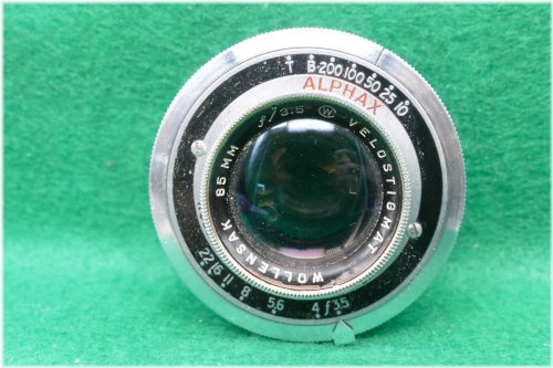 Classic Wollensak 85mm f3.5 Velostigmat Lens with Inoperative Shutter