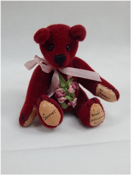 January Birthday Bear Miniature Figurine